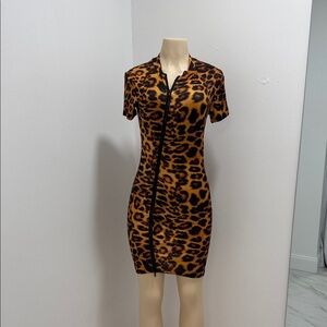 Leopard Print Bodycon Mini Dress